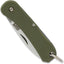 Navaja plegable EDC con llavero mango FRN verde oscuro