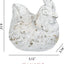 Figura pollo cemento decoración cocina y jardín blanco