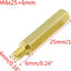 Separador M4 0.984pulg latón hexagonal PCB 20 Pzas