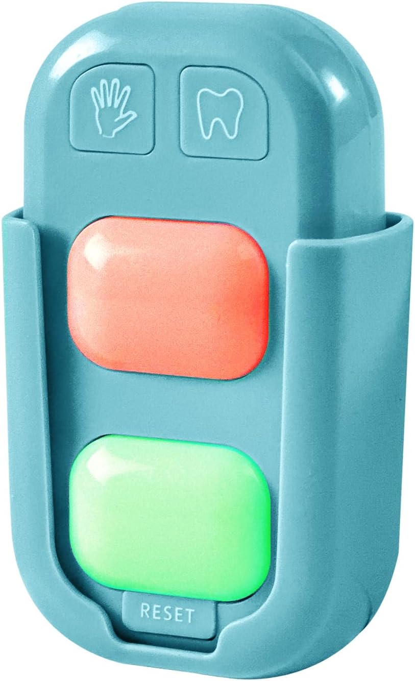 Temporizador cepillado dientes niños indicador color baño verde