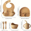 Set 6 Pzas Silicona Bebé Babero Taza Cuenco Sin BPA