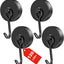 Ganchos magnéticos negros 120lb para puerta metal hogar oficina
