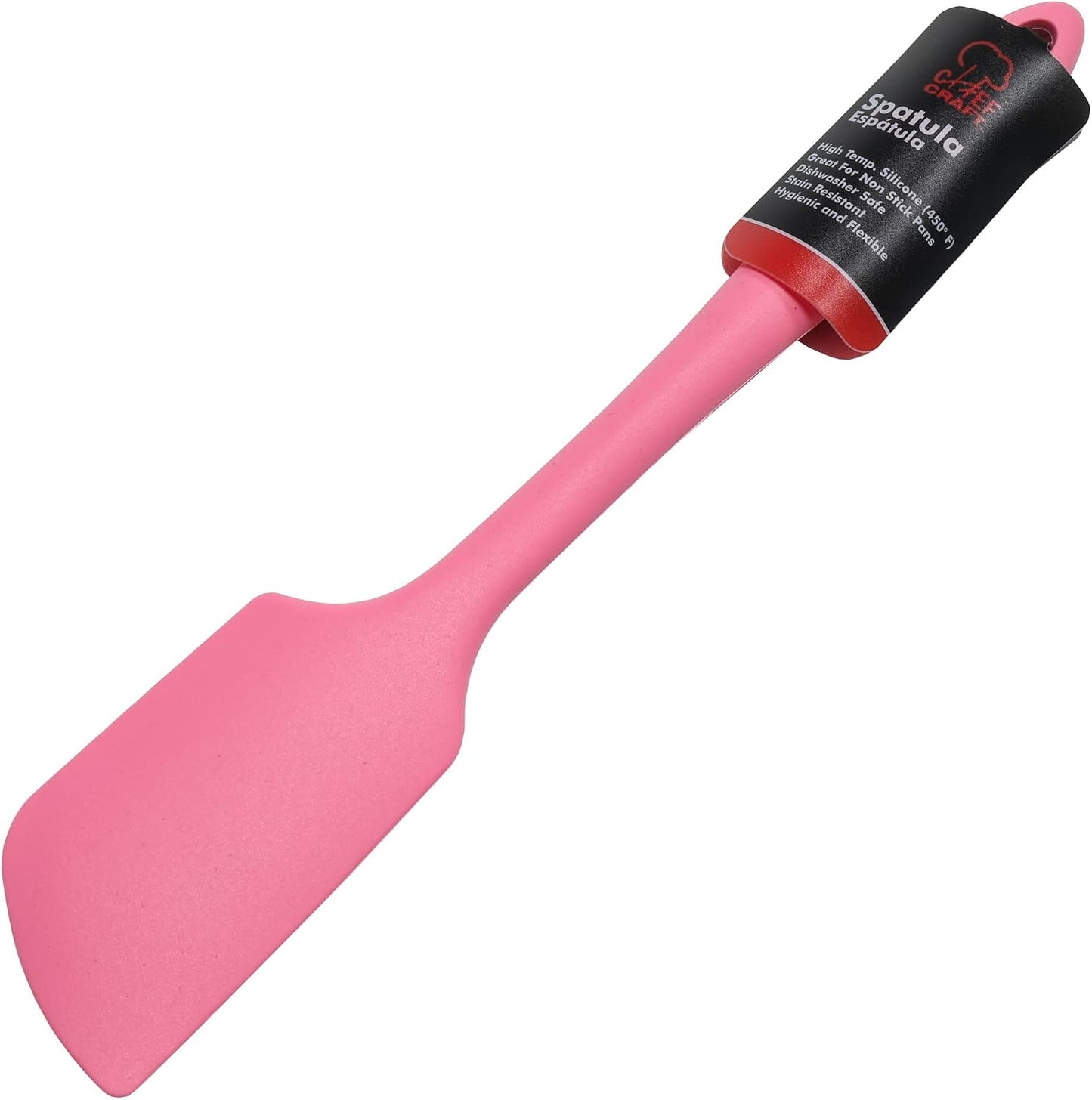 Espátula silicona angular 11pulg color rosa