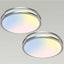 Luces techo LED 16pulg níquel cepillado set 2