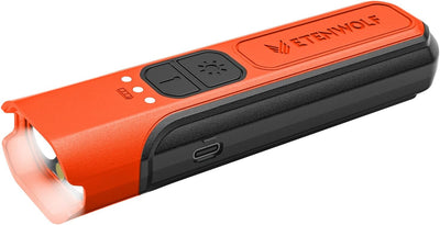 Linterna recargable USB-C 6 modos luz LED super brillante naranja