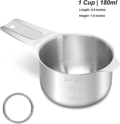 Taza medidora acero inox 6oz para cocinar