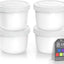 Recipientes helado 8oz con tapas silicona set 4