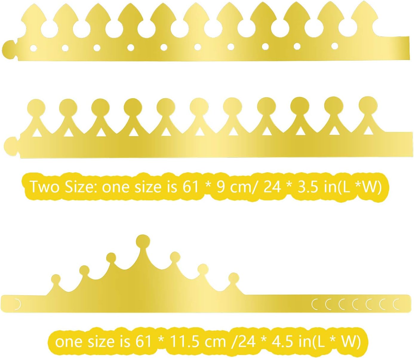 36 Pzas Coronas Papel para Fiesta Cumpleaños