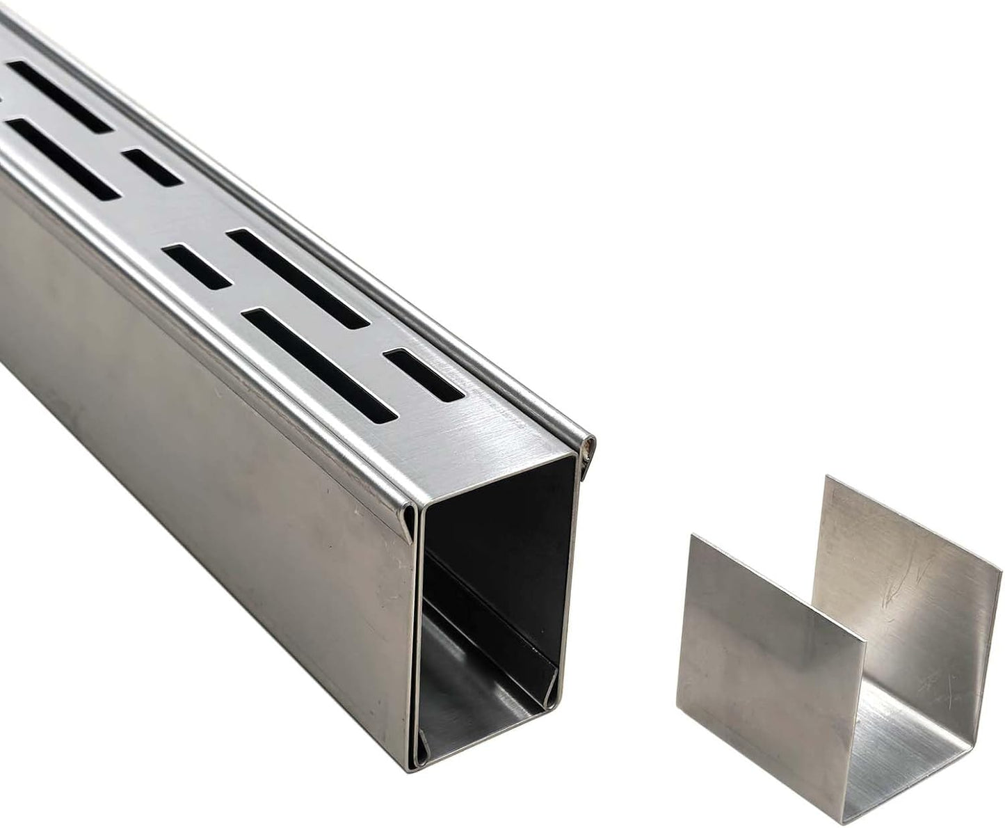 Canal drenaje piscina 1-11/16" plateado