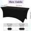 Set 3 manteles 6ft negro para mesas plegables