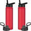 Botella agua aislada acero inox 24oz con pajita sin BPA