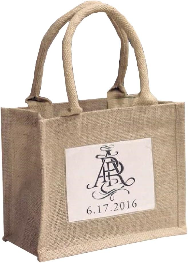 Bolsas arpillera rústicas para bodas set 6