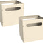 2 Pzas Contenedor Almacenamiento Plegable Lino Natural