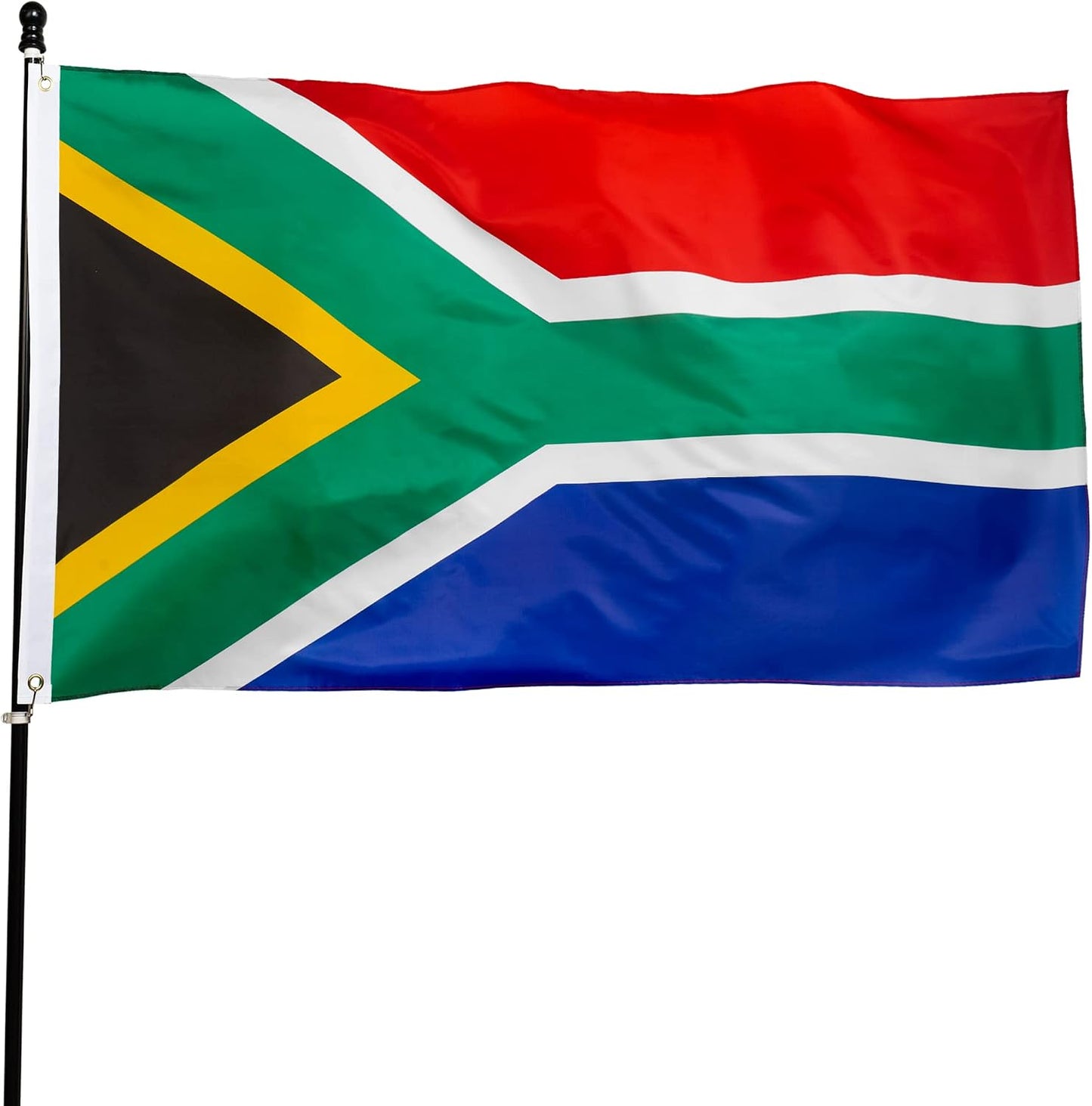 Bandera Sudáfrica 3x5ft Poliéster Grueso Resistente Ojales Latón