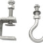 Set 2 abrazaderas C acero inox 1-3/16 pulg y ganchos J