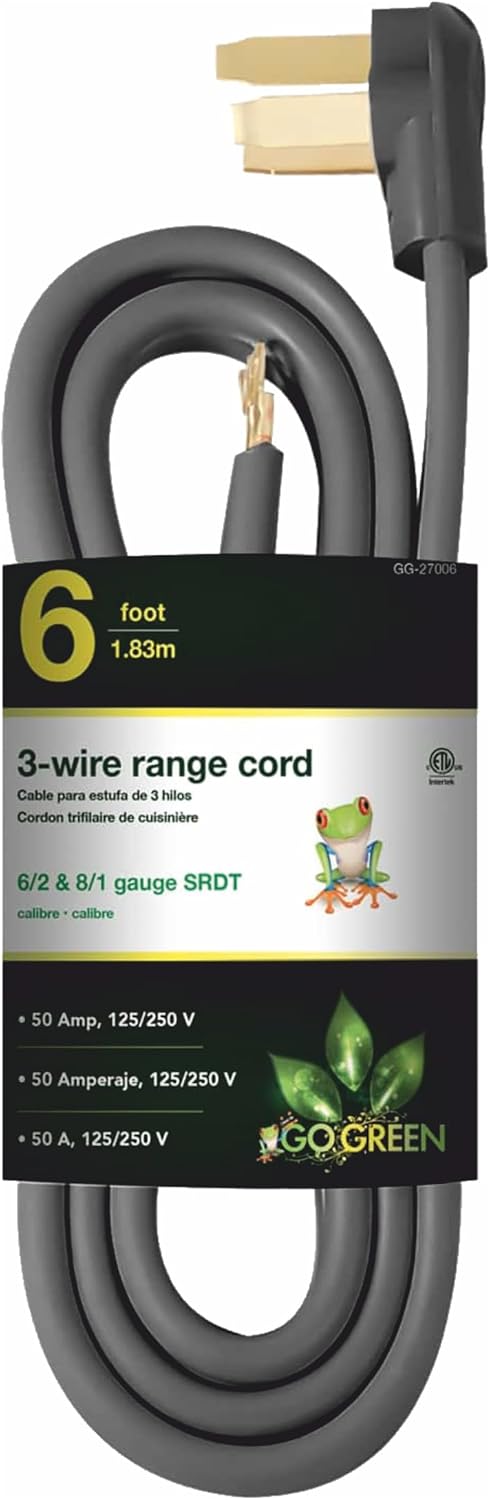 Cable 3 alambres 50A 1.83m GoGreen Power GG-27006