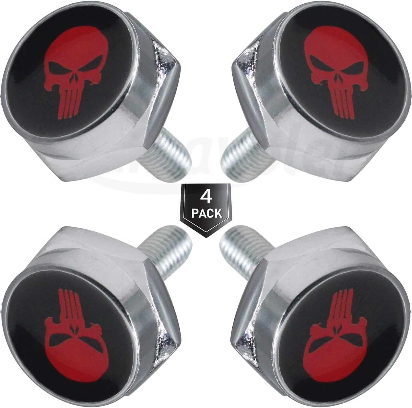 Kit 4 sujetadores para placas matrícula con cubiertas