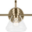 Lámpara tocador 3 luces bronce cristal 26pulg