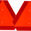 2 Letreros Vehículo Movimiento Lento Aluminio 13.7x15.7pulg Rojo