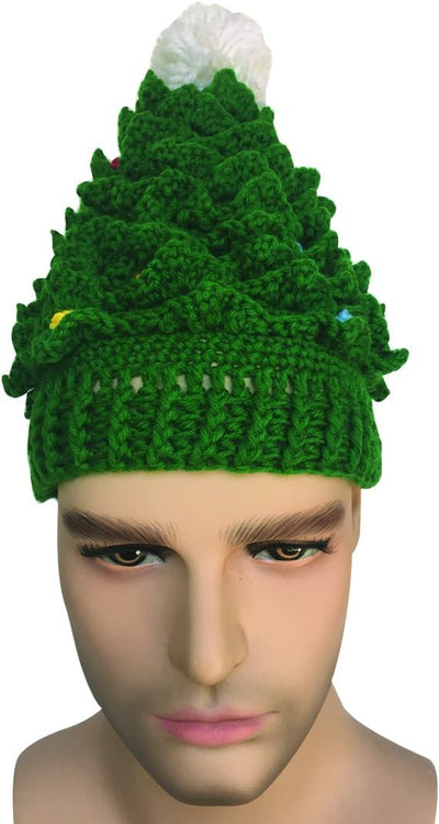 Gorro tejido crochet unisex con barba Santa