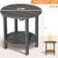 Mesa auxiliar redonda Adirondack 17.7" plástico 2 niveles