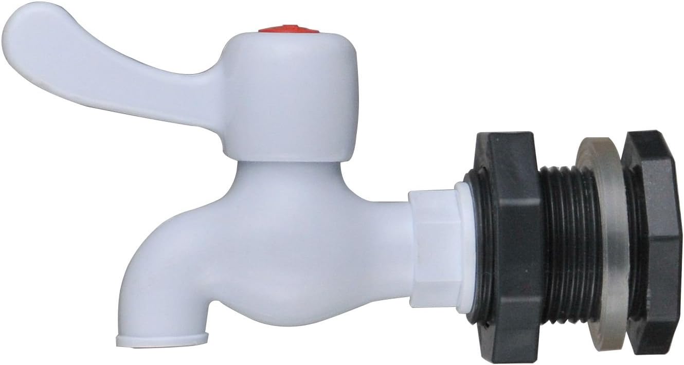 Kit espita plástico barril lluvia con montaje mamparo
