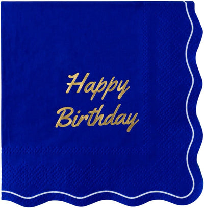Servilletas papel azul fiesta cumpleaños diseño lámina