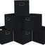 6 Pzas Cubos Almacenamiento Plegables Tela Negro