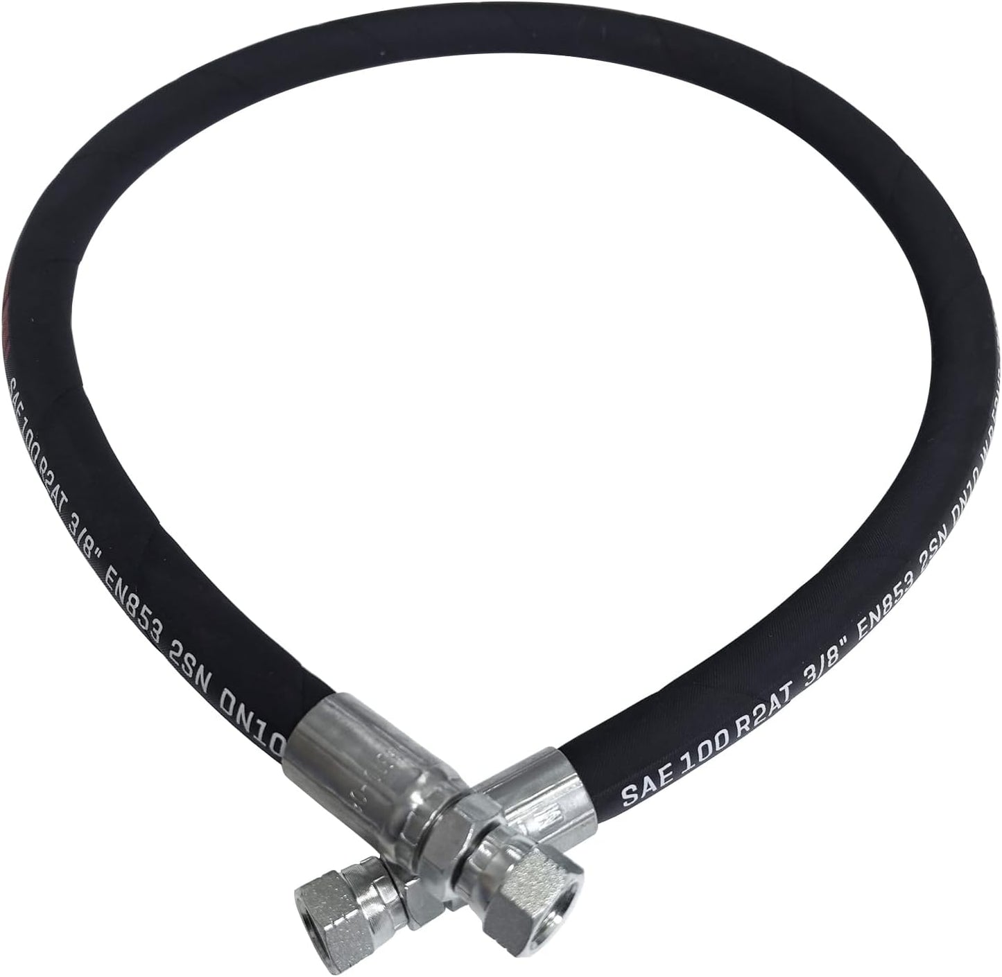 Manguera hidráulica 3/8 con accesorios hembra 3/8 pulg 12pulg