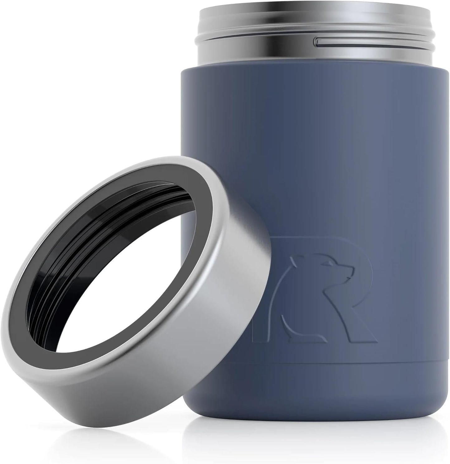 Enfriador latas acero inox doble pared 12oz azul