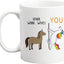 Taza café texto inglés regalo unicornio mujer 11oz