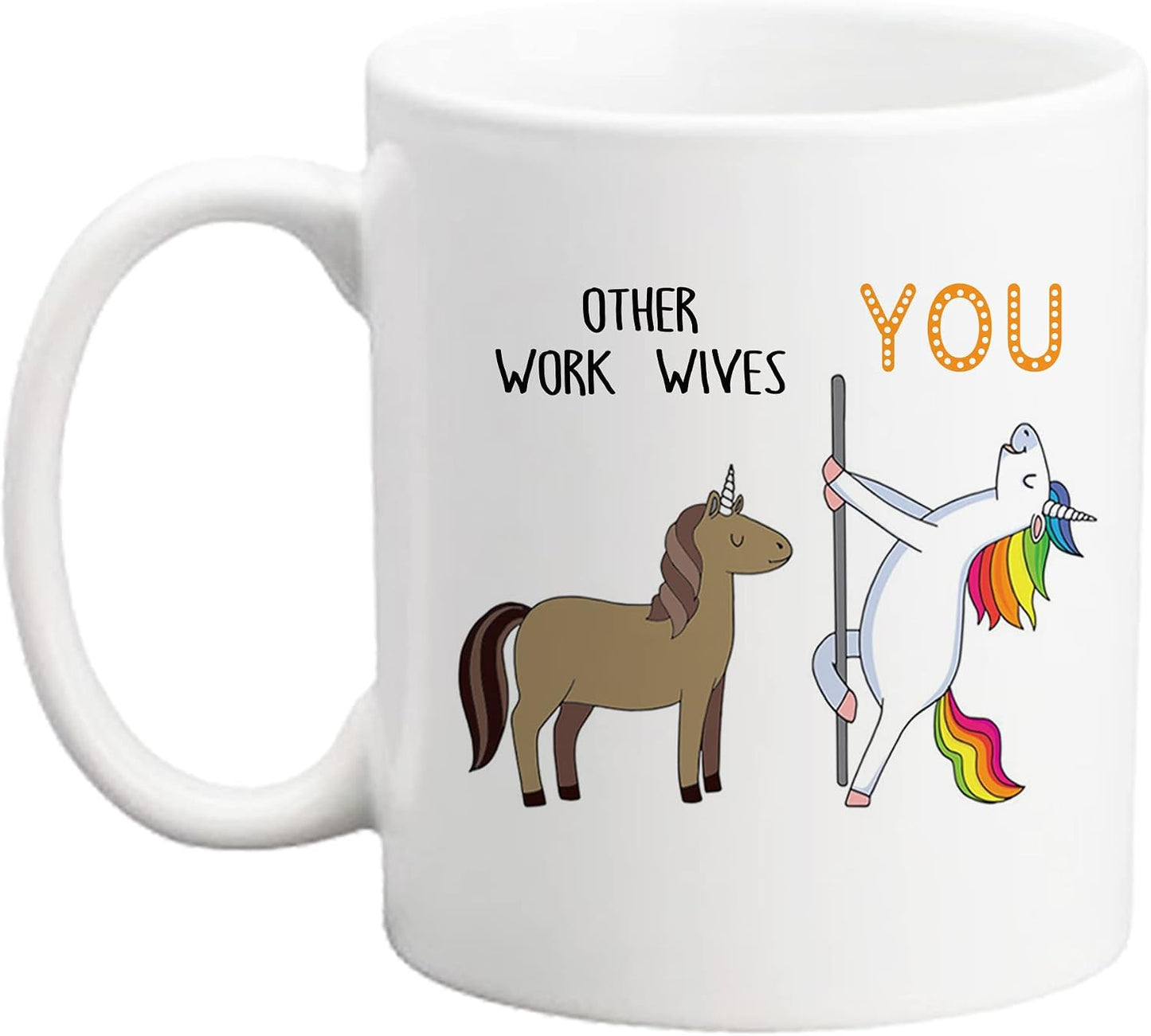Taza café texto inglés regalo unicornio mujer 11oz