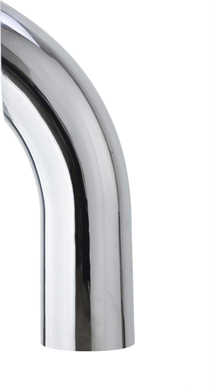 Tubo escape cromado 5x18pulg curvado