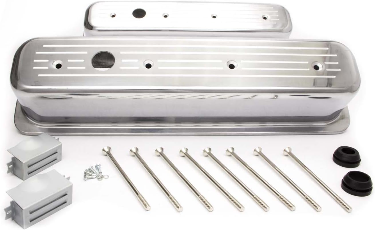 Cubierta válvula perno aluminio pulido Chevy bloque pequeño