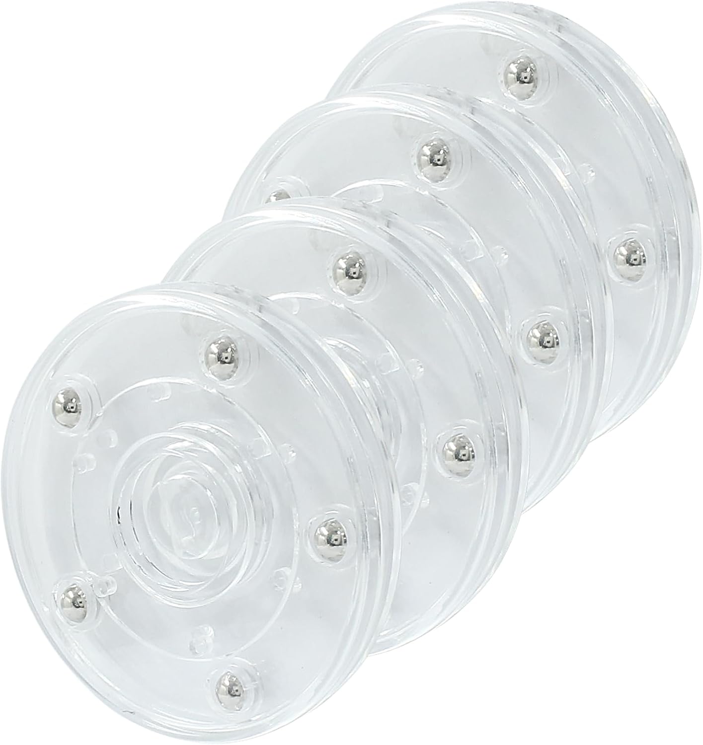 4 Platos Giratorios Acrílicos 3" Base Giratoria Mesa