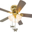 Cadena tracción ventilador techo 12pulg bronce decorativo set 4