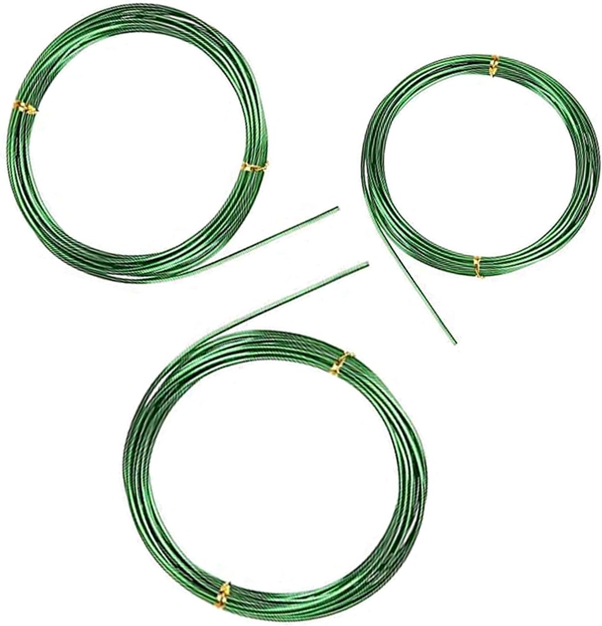 Alambre bonsái aluminio verde 98.4pies 0.039pulg