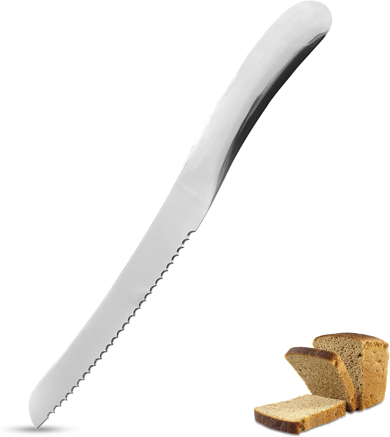 Cuchillo pan acero inox dentado para rebanadas