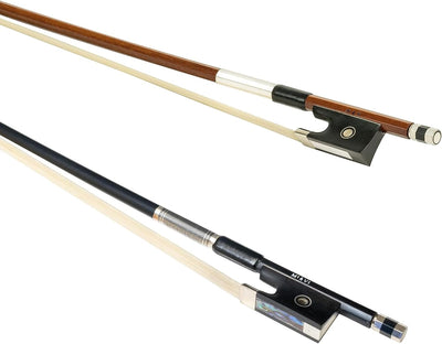 Set 2 lazos violín madera brasil y fibra carbono 4/4