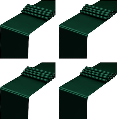 4 Caminos Mesa Satén Verde 12x108pulg Bodas Banquetes