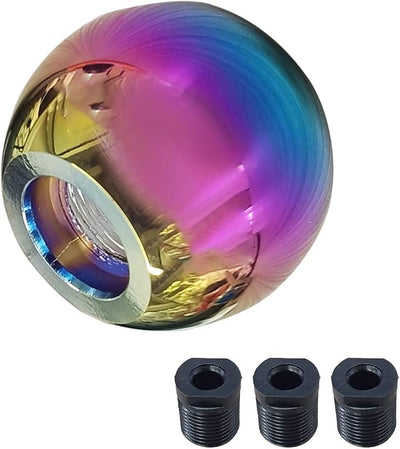 Pomo palanca cambios bola redonda aluminio adaptadores M8 M10 M12