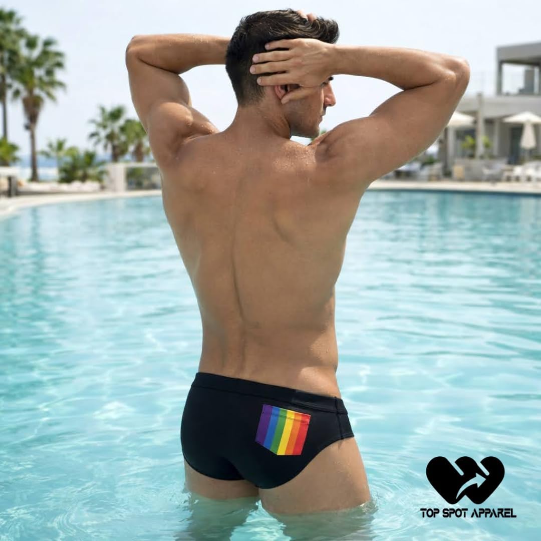 Bañador talle bajo con bolsillo trasero hombre