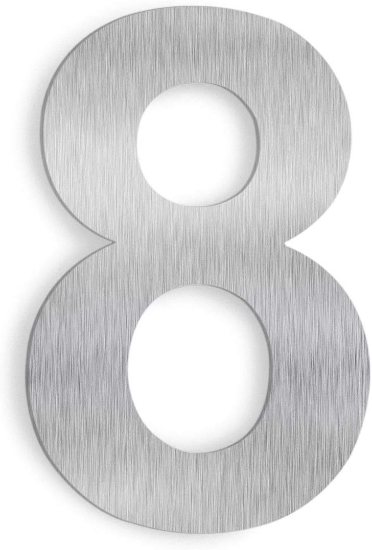 Número de casa 6pulg acero inox SUS304 autoadhesivo