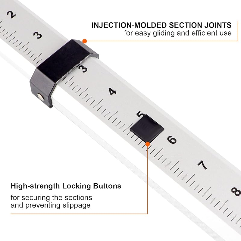 Varilla aluminio doble cara 14ft 4 secciones estuche