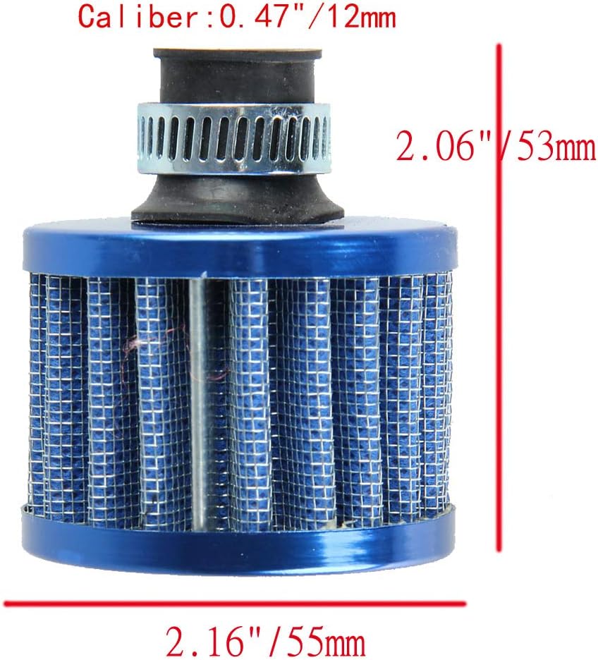 Filtro aire Turbo Vent cono azul 0.472pulg