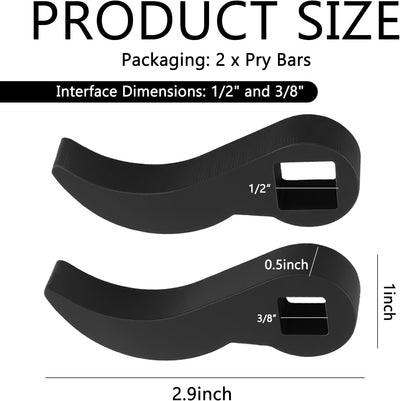 2 Cabezales Adaptadores Llave Palanca 1/2 y 3/8 Pulg