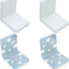 Soportes blancos para estantes paquete 2 resistentes de metal
