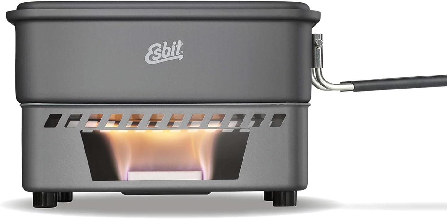 Estufa combustible sólido 37.2oz con utensilios camping
