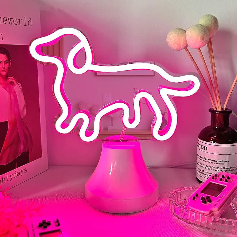 Letrero neón decoración habitación luz mesa espejo usb pilas