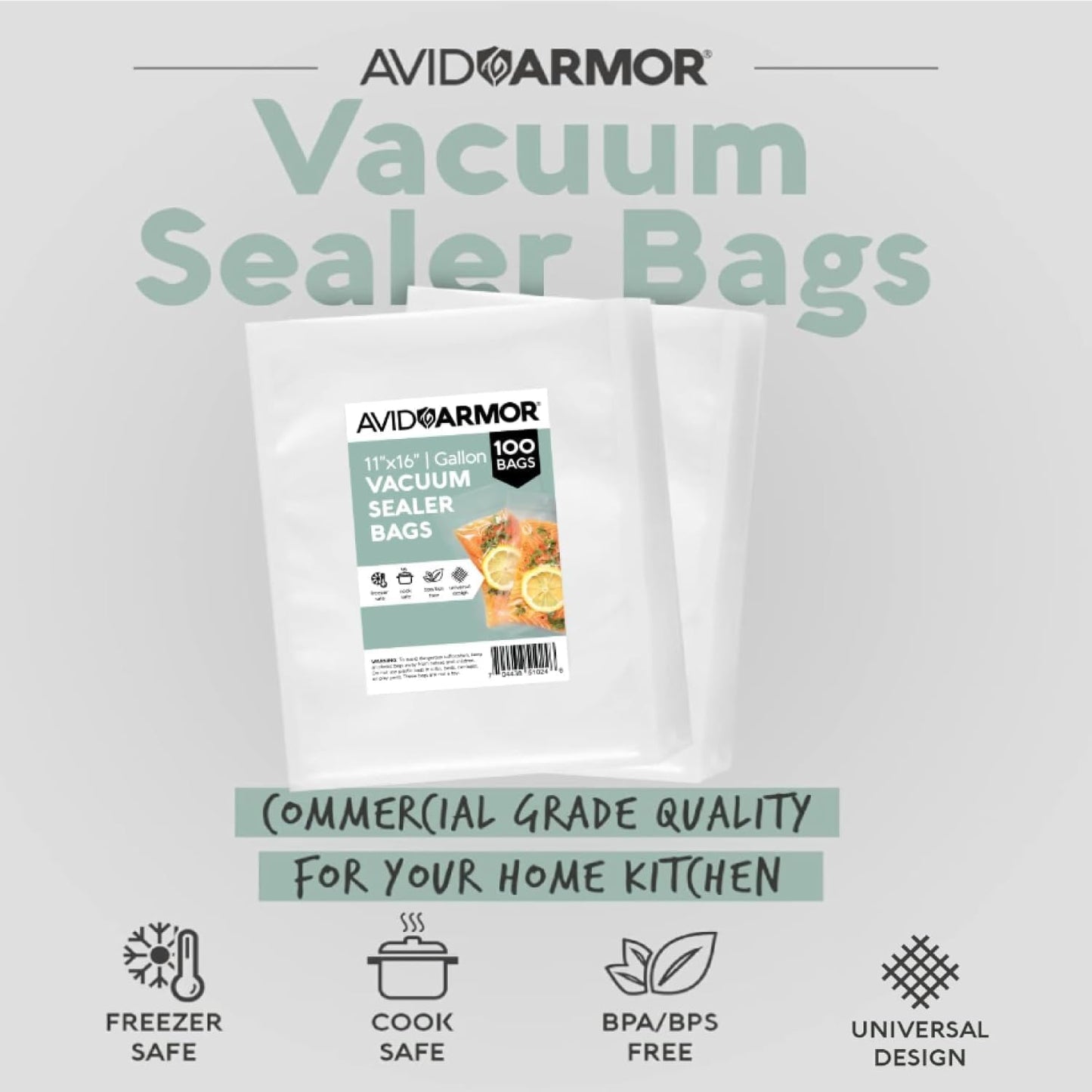 Bolsas al vacío sin BPA transparentes pack 100 uds